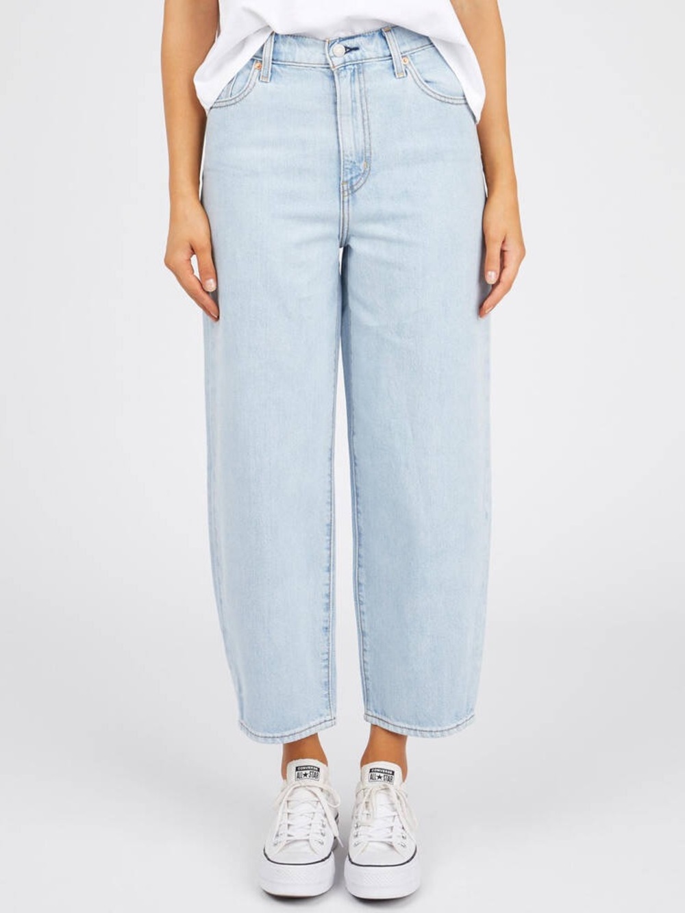 Levi's balloon leg jeans light wash preppy cute baggy fit sz 25